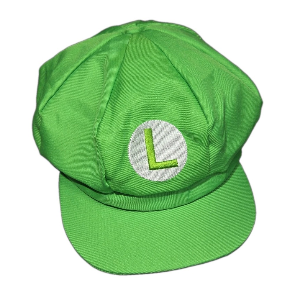 Super Mario Bros Luigi Cosplay Costume One Size Stretch Hat Cap